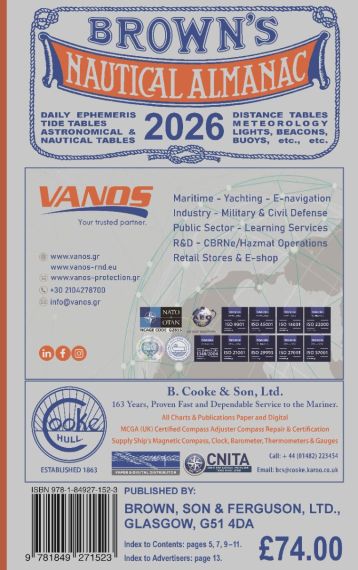 BRW-NA: Browns Nautical Almanac 2026 